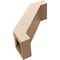 Ekena Millwork 5-inch W x 12-inch D x 12-inch H Burlington Rough Cedar Woodgrain TimberThane Knee Brace, Primed BRCUR05X12X12BURRCPR - alternate 3